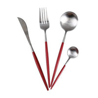 White Gold Dinnerware Cutlery Set - east2cart.uk