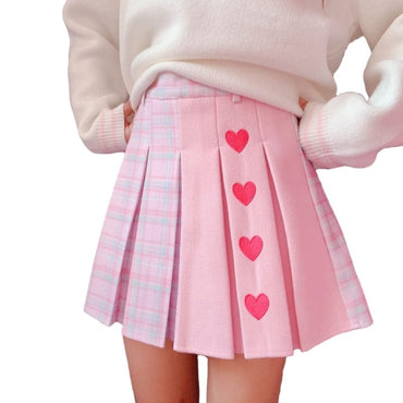 Girls Pink Pleated Cute Mini Skirt - east2cart.uk