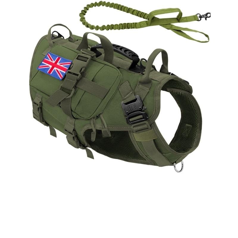 Tactical Dog Harness Leash K9 Military Dog Harness No Pull Training Mesh Harness For Medium Large Dogs German Shepherd - east2cart.uk