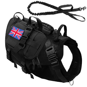 Tactical Dog Harness Leash K9 Military Dog Harness No Pull Training Mesh Harness For Medium Large Dogs German Shepherd - east2cart.uk