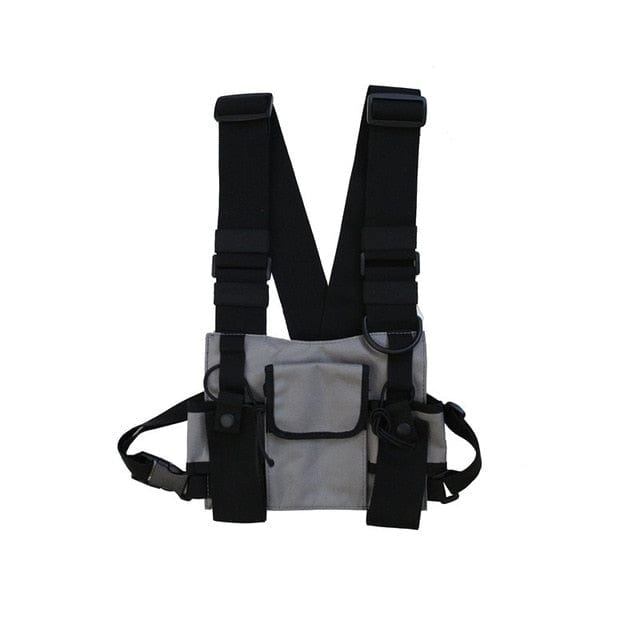 Adjustable Black Vest Chest Bag