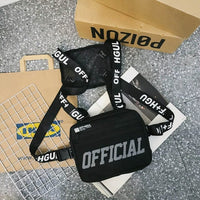 Adjustable Black Vest Chest Bag