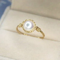 14K Gold Filled Natural black Pearl Ring - east2cart.uk