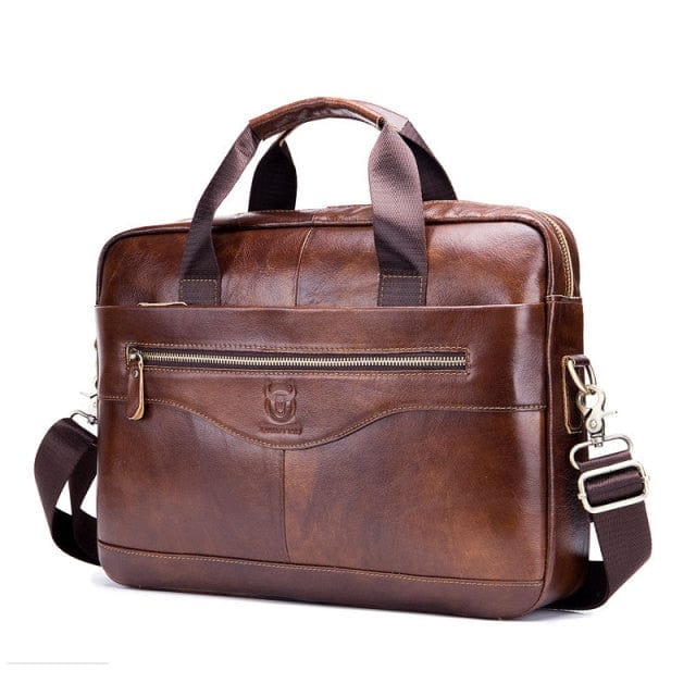 Men's Cowhide Leather Briefcase Mens Genuine Leather Handbags Crossbody Bags High Quality Luxury Business Messenger Bags Laptop - east2cart.uk