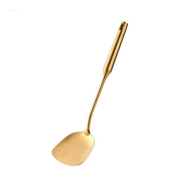 Stainless Steel Gold Coloured Kitchen Utensils Set