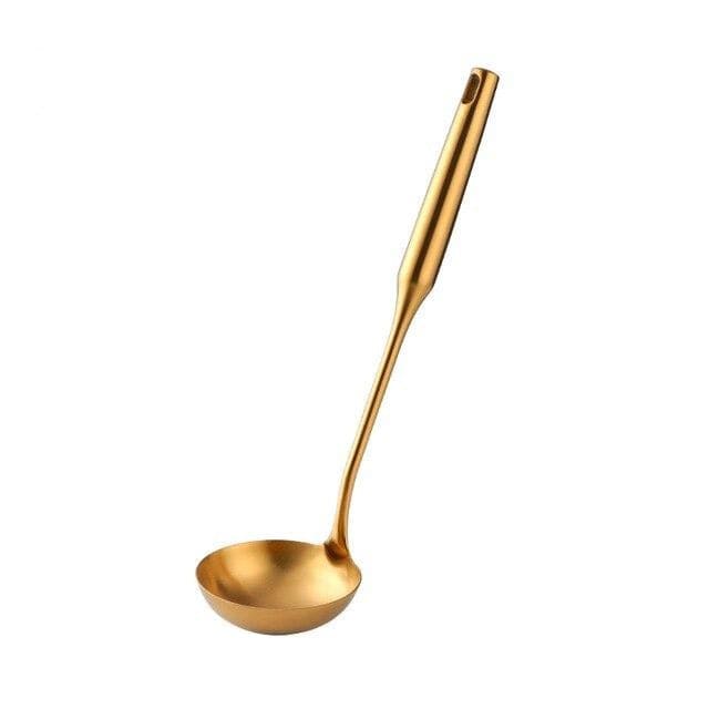 Stainless Steel Gold Coloured Kitchen Utensils Set