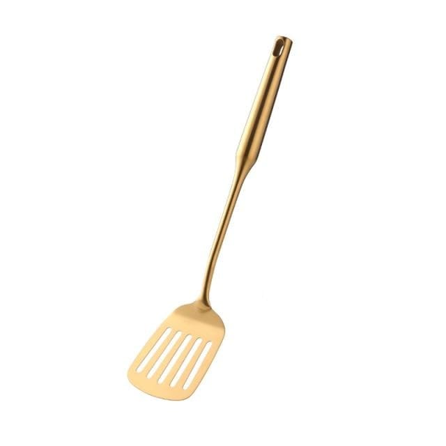 Stainless Steel Gold Coloured Kitchen Utensils Set