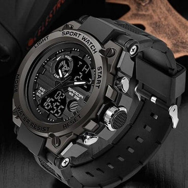 SANDA Top Luxury Watches Men Military Army Mens Watch Waterproof Sport Wristwatch Dual Display Watch Male Relogio Masculino - east2cart.uk