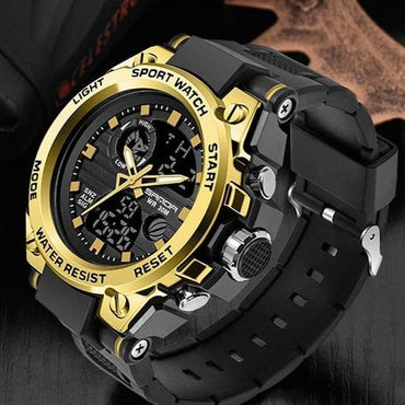 SANDA Top Luxury Watches Men Military Army Mens Watch Waterproof Sport Wristwatch Dual Display Watch Male Relogio Masculino - east2cart.uk