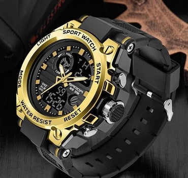 SANDA Top Luxury Watches Men Military Army Mens Watch Waterproof Sport Wristwatch Dual Display Watch Male Relogio Masculino - east2cart.uk