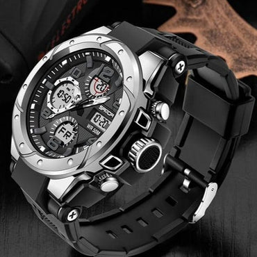 SANDA Top Luxury Watches Men Military Army Mens Watch Waterproof Sport Wristwatch Dual Display Watch Male Relogio Masculino - east2cart.uk