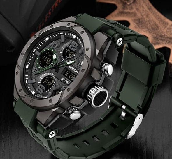 SANDA Top Luxury Watches Men Military Army Mens Watch Waterproof Sport Wristwatch Dual Display Watch Male Relogio Masculino - east2cart.uk