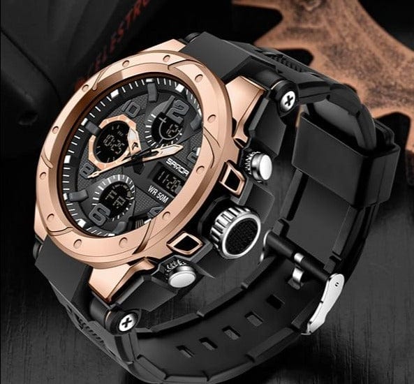 SANDA Top Luxury Watches Men Military Army Mens Watch Waterproof Sport Wristwatch Dual Display Watch Male Relogio Masculino - east2cart.uk