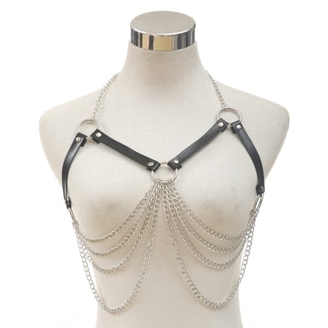 Sexy Body Harness Woman Chain Top Punk Rock Leather Belt  Club Festival Fashion Jewelry Goth Accessories - east2cart.uk