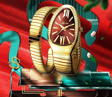 MISSFOX Women's Watches Snake Shape Luxury Wrist Watch For Women Steel Unique Gold Quartz Ladies Watch Clock Relogio Feminino - east2cart.uk