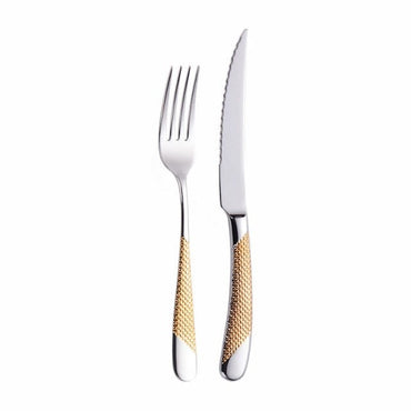 Stainless Steel Gold Plated Cutlery Dinnerware Set