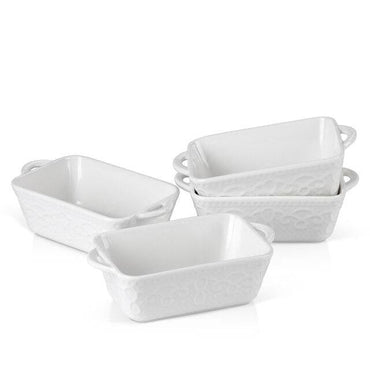 4/8-Piece White Ceramic Baking Dishes