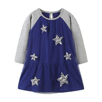 Cloud Rainbow Print Party Dress