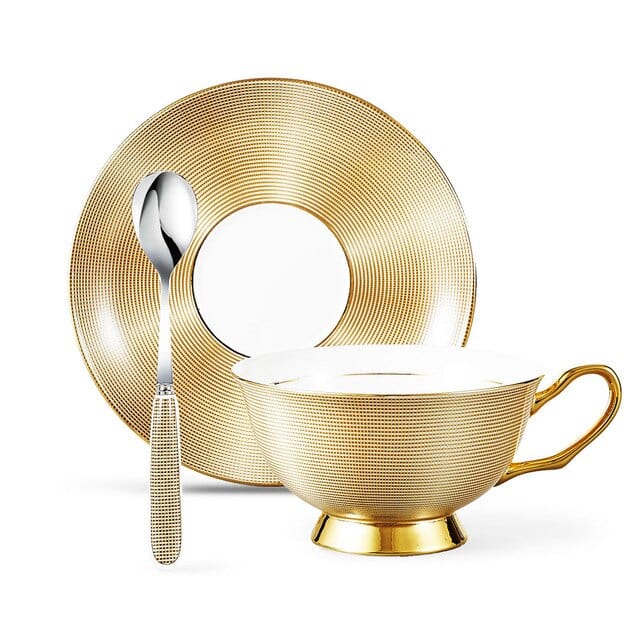 Gold Stripe Bone China Afternoon Tea Set