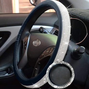 Ladies Bling Bling Rhinestones Car Steering Wheel Cover
