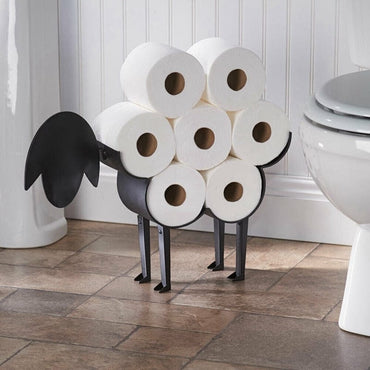 Sheep Decorative Toilet Paper Holder - Free-Standing Bathroom Tissue Storage Toilet Roll Holder Paper Bathroom Iron Storage - east2cart.uk