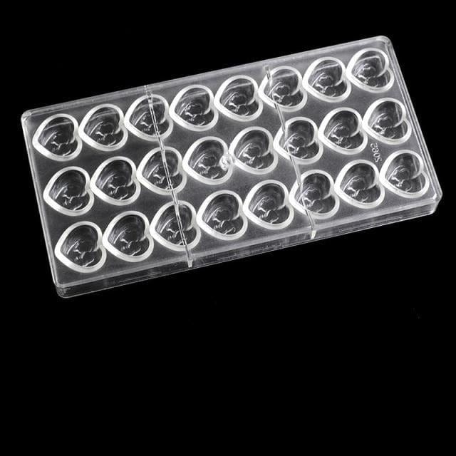 Heart Shape Polycarbonate Chocolate Mold , - east2cart.uk