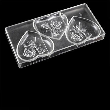 Heart Shape Polycarbonate Chocolate Mold , - east2cart.uk