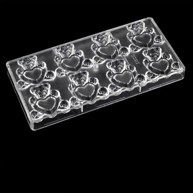 Heart Shape Polycarbonate Chocolate Mold , - east2cart.uk