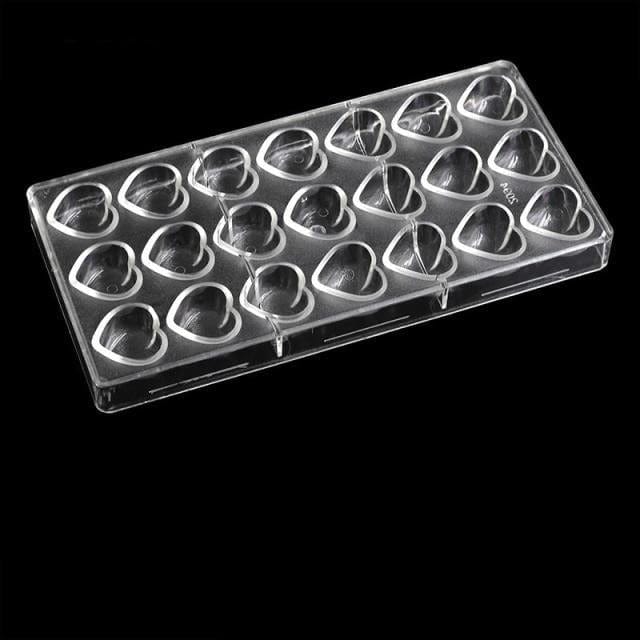 Heart Shape Polycarbonate Chocolate Mold , - east2cart.uk