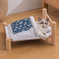 Pet Lounger for Cat Bed Removable Sleeping Bag Hammock Wooden Winter Warm kitten Cats House Pets Beds Small Dogs Sofa Mat suppli - east2cart.uk