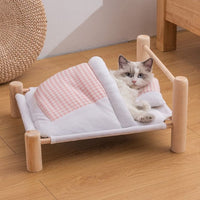 Pet Lounger for Cat Bed Removable Sleeping Bag Hammock Wooden Winter Warm kitten Cats House Pets Beds Small Dogs Sofa Mat suppli - east2cart.uk