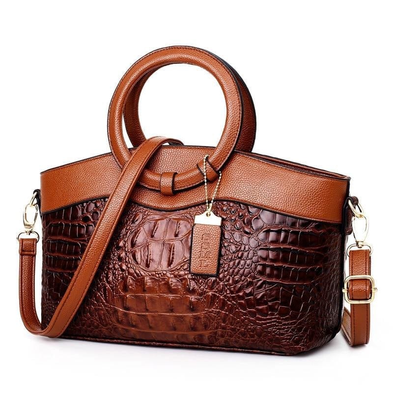 Women Luxury Handbags Women Bags Designer Crossbody Bags Female Crocodile Leather Handbag Ladies Shoulder Bag Tote Retro Handbag - east2cart.uk