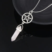 Hexagonal Crystal Bullet Natural Stone Pendant - east2cart.uk