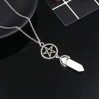 Hexagonal Crystal Bullet Natural Stone Pendant - east2cart.uk