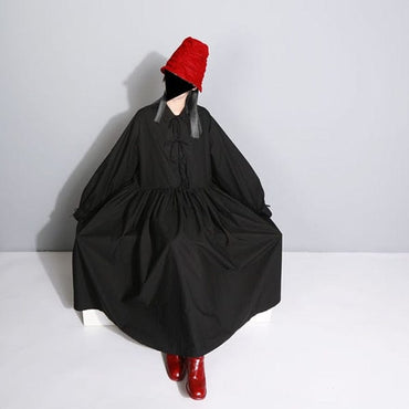 Long Sleeve Bows Cotton Dress