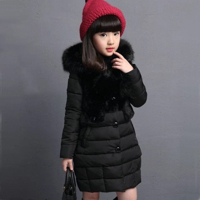 Girl's Thick Warm Hooded Winter Coat