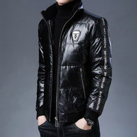Shiny Bubble Men's Winter Windbreaker Jacket