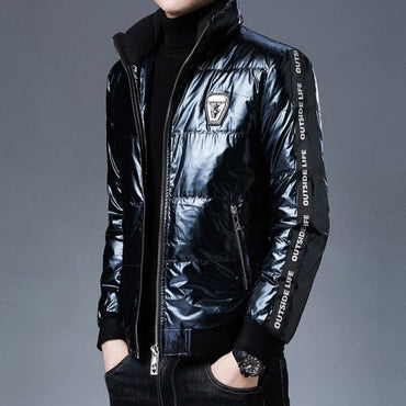 Shiny Bubble Men's Winter Windbreaker Jacket