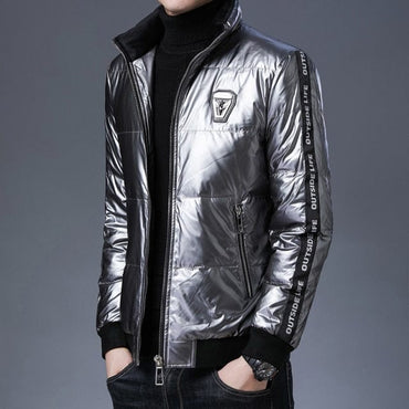 Shiny Bubble Men's Winter Windbreaker Jacket