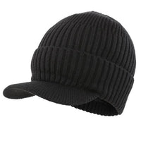 Winter Warm Knitted Cap with Visor