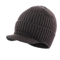 Winter Warm Knitted Cap with Visor