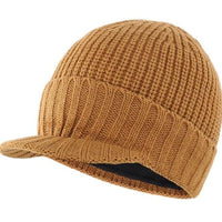 Winter Warm Knitted Cap with Visor