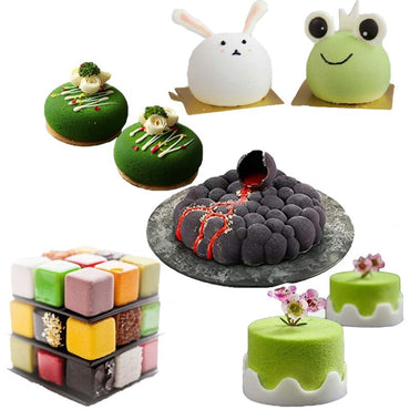 Meibum Multiple Types Geometric Shape Cake Decorating Tools Non-Stick Silicone Mold Party Mousse Baking Mould Kitchen Bakeware - east2cart.uk