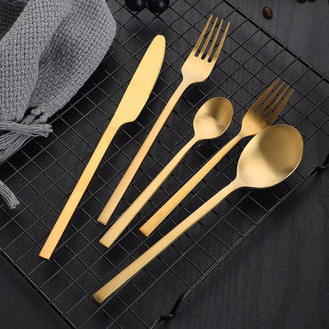 30pcs Gold Cutlery Set - east2cart.uk