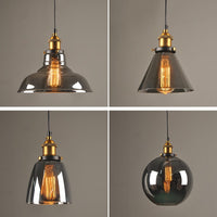 Smoky Glass Vintage Hanging Lamps