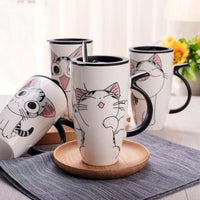 600ml Cute Cat Ceramics Coffee Mug - east2cart.uk