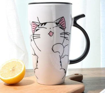 600ml Cute Cat Ceramics Coffee Mug - east2cart.uk