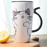 600ml Cute Cat Ceramics Coffee Mug - east2cart.uk