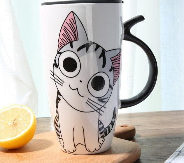 600ml Cute Cat Ceramics Coffee Mug - east2cart.uk