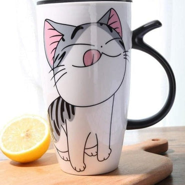 600ml Cute Cat Ceramics Coffee Mug - east2cart.uk